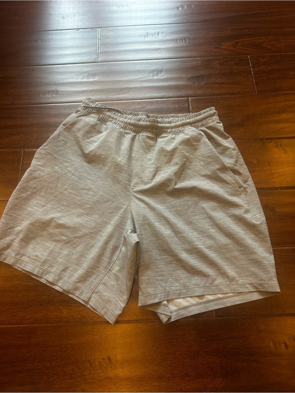 lululemon athletica Men's Heather Light Gray Athletic Shorts